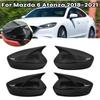 For Mazda 6 Atenza 2018- 3 Axela 2014-2018 ABS Car Rearview Side Mirror Cover Wing Cap Exterior Door Trim Adhesive Sticker