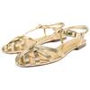 Zara Pu Retro Comfortable Metallic Layer Effect Strap Back Roman Sandals 1.5Cm Women Sandals Gold 2557510091