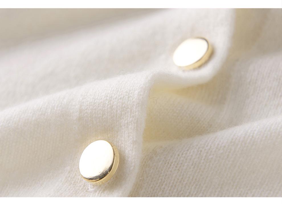 Cashmere Women's Loose-Fit Cardigan with Buckle - Cozy Autumn/Winter Shawl Scarf Coat
