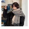 Houndstooth Plaid Ins Scarf Women's Autumn and Winter New Korean Version Versatile Student Shawl Warm Scarf Men's Trend