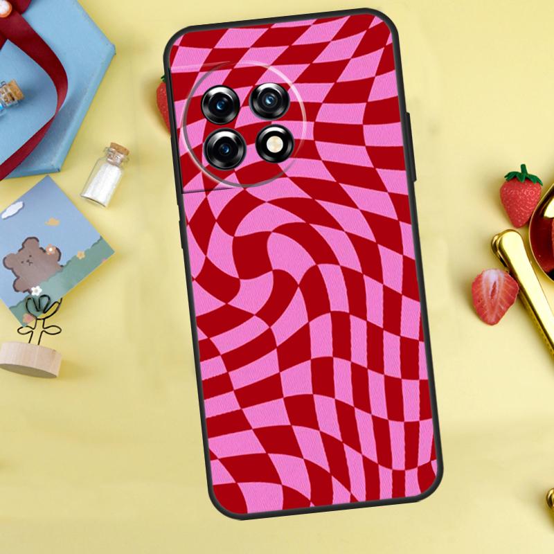 Crazy Checkered Case For OnePlus 13T 13R 12 12R 15 13 11 10 10T 8T Nord 5 CE 2 3 4 Lite Nord N20 N30 Cover