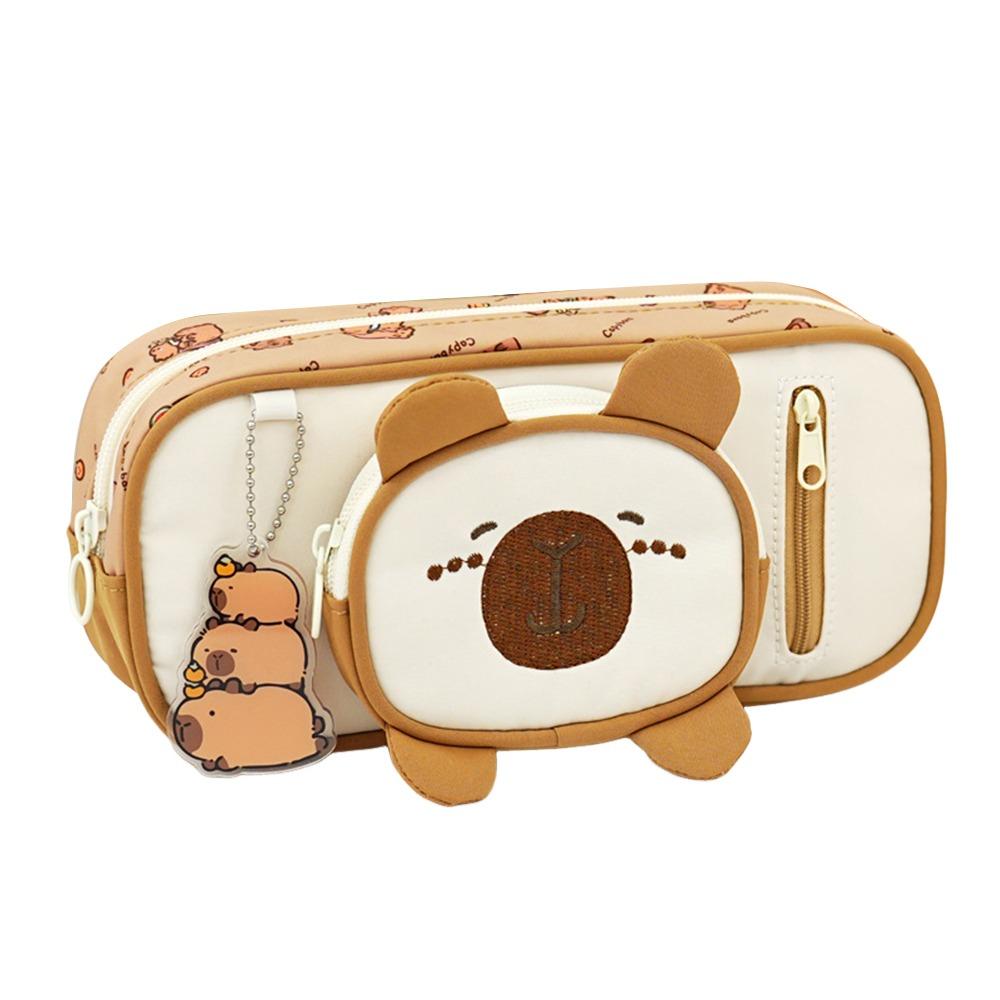 Large Capacity Pen Bags Cartoon Pencil Pouch Kawaii Capibara Pencil Case  School Supplies