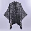 Doppelseitiger Damen Cape Schal einfach vier Jahreszeiten Imitat Kaschmir Schal Stola klimatisierter Raum warm draußen