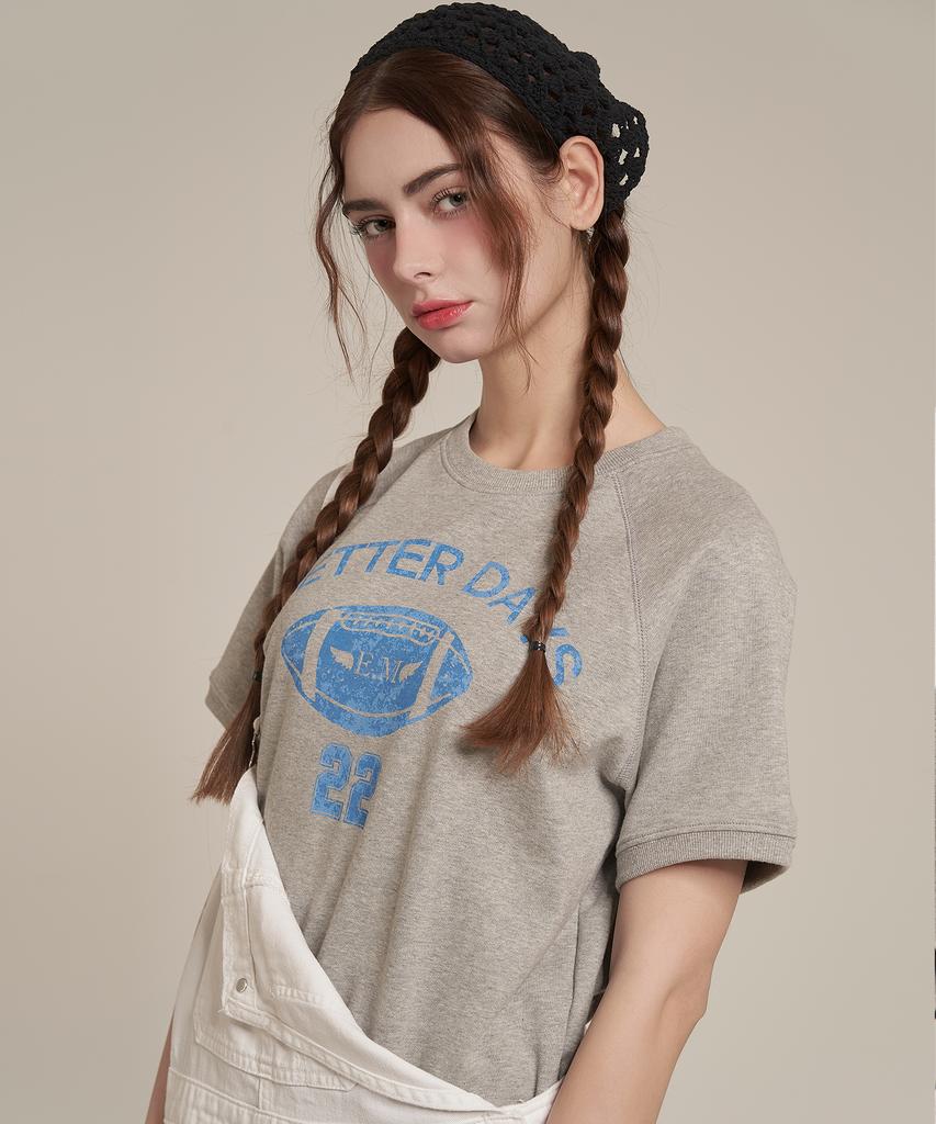 Iteoneolmomeonteu Veter Days Half Sweatshirt _ Gray