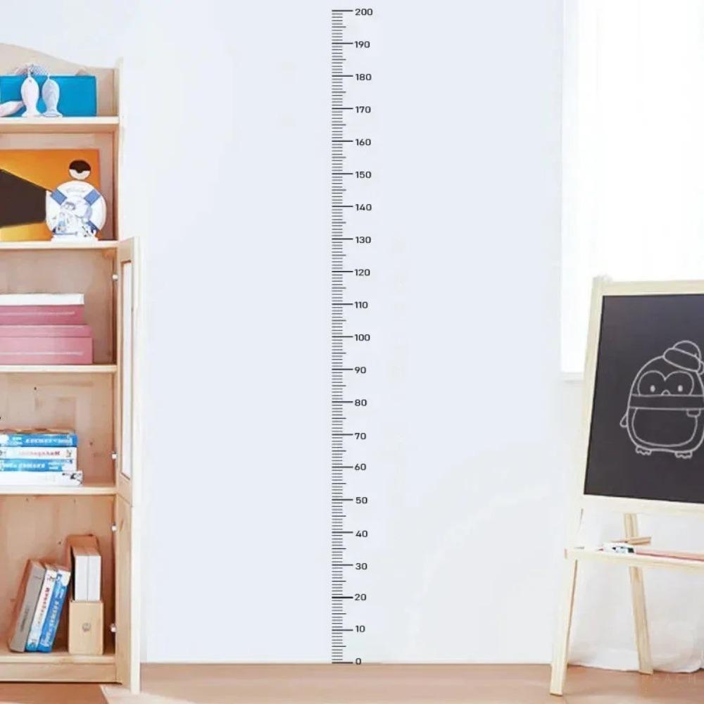 Height Measurement Wall Sticker 0-200cm Removable Height Scale Ruler Self-adhesive Wallpaper Waterproof Growth Chart Decoration