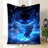 "Enchanted Glowing Cat Wall Art Print"Blanket Flannel Throw Blanket for Sofa, Bed, Travel, Camping, Office, Couch, Chair, And Bed Gift for C