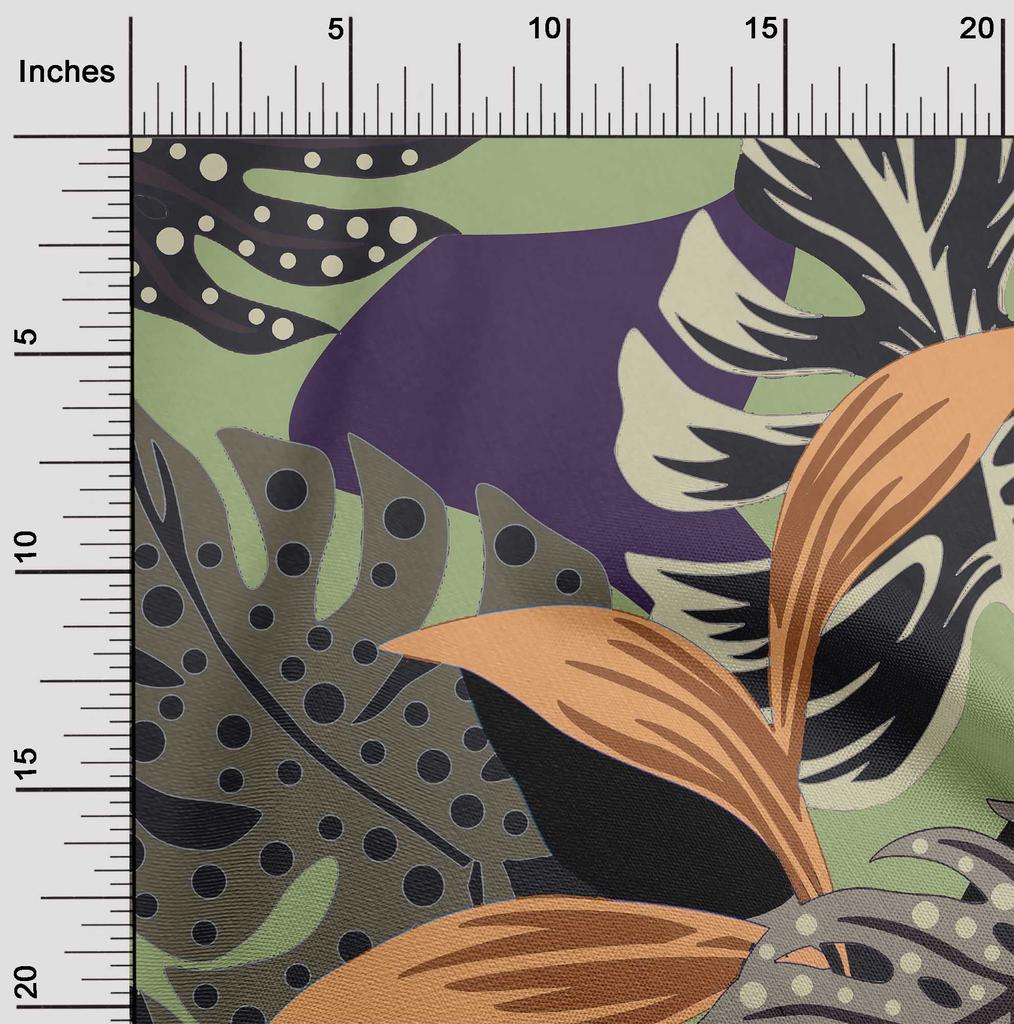 oneOone Cotton Flex Dark Teal Green Fabric Ocean Underwater Life Diy Clothing Quilting Fabric Print Fabric By Yard 40 Inch