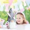 Kawaii Flower Easter Decoration Rabbit Ear Gnome Rabbit Doll Easter Faceless Dwarf Doll  Desk
