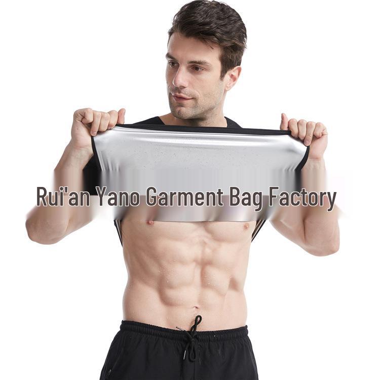 Men's Short Sleeve Sweat-Inducing Fitness Suit Corset: Plus Size Waist Trainer and Body Shaper