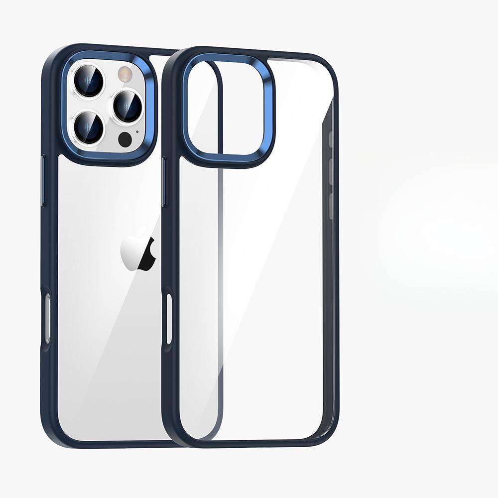 

Чехол для телефона IPhone16 Golden Shield подходит для Apple 15 акриловый прозрачный противоударный 14promax защитный чехол Apple 16Plus