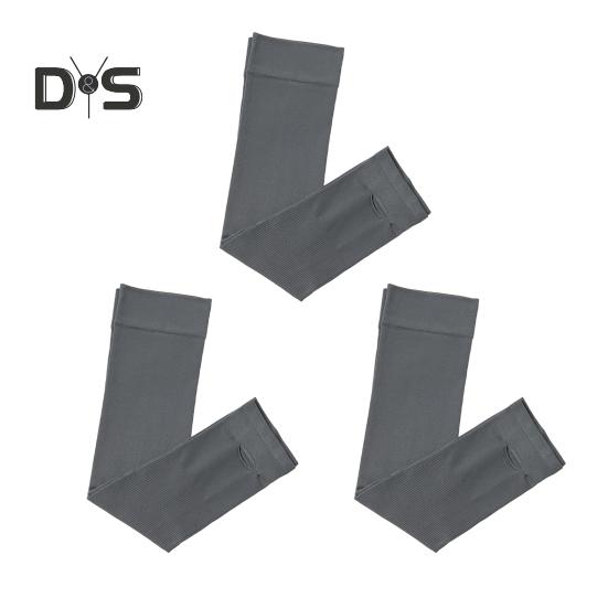 

3 пары нарукавников для льда, высокоэластичные, удобные, дышащие, универсальные, однотонные, с защитой от ультрафиолета темно-серого