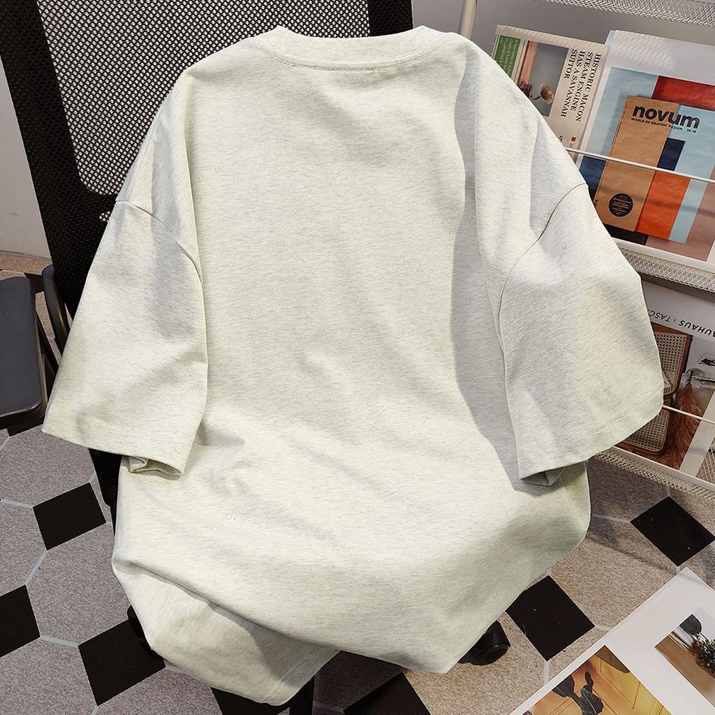 Ladies Summer Short Sleeve Round Collar Casual Graffiti Printed Teenager Pullover Oversize Cotton T Shirt Top