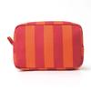 1Pcs Durable Corduroy Storage Bag Stripe Design Makeup Train Cases High Capacity Travel Makeup Bag