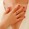18k Gold-Plated Stainless Steel Open Ring with Sun Red Zirconium - High-End, Non-Fading Design for Women