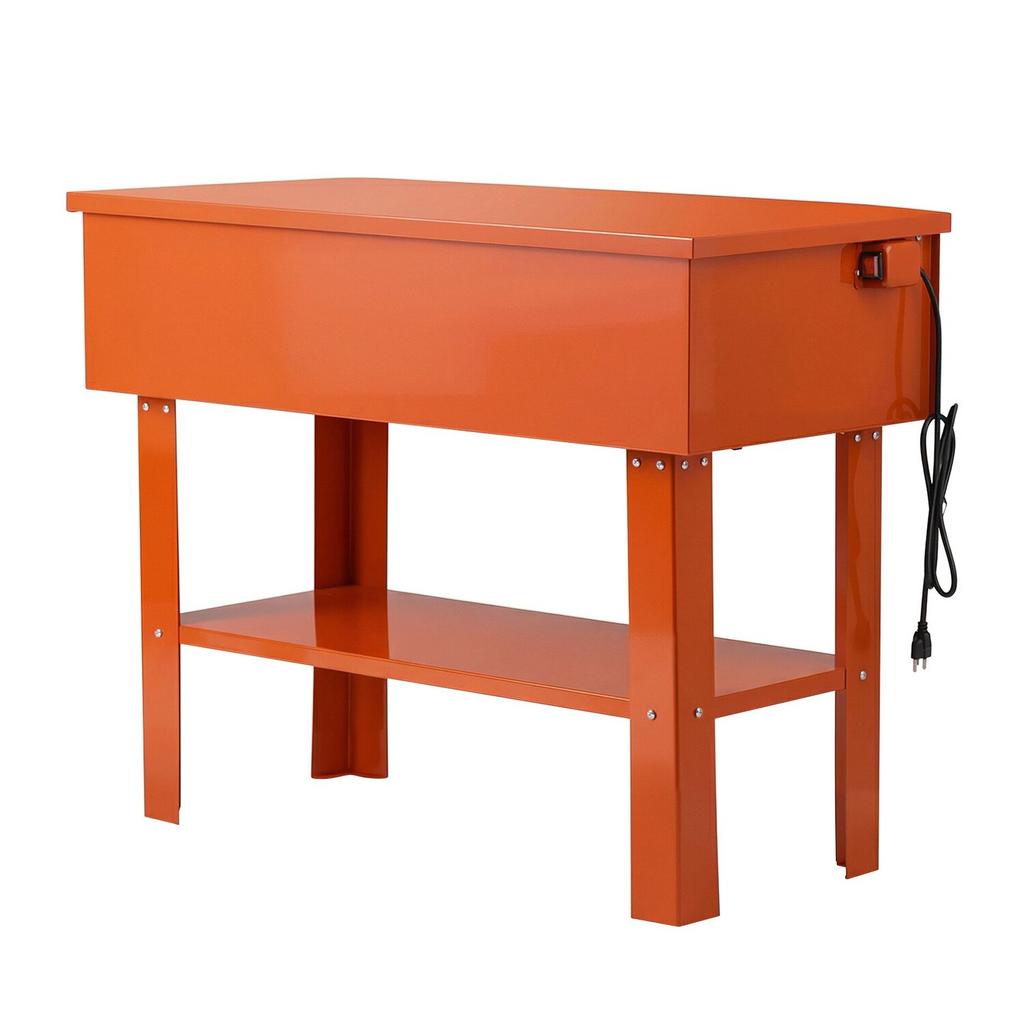 Parts Washer 151L Tank, 65L Solvent Capacity, 3L Per Minute Max Pump Output, Heavy Duty Steel Cabinet Electric Pump Automotive Parts Washer Cleaner