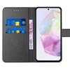 Coque de protection - BOOLING - Samsung Galaxy A35 5G - Cuir PU et TPU antichoc - Fonction de support réglable
