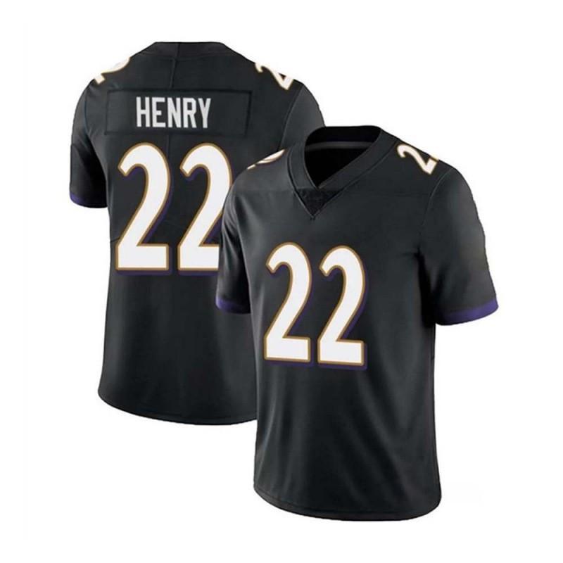 Baltimore Ravens 8 JACKSON 22 HENRY Football Jersey Embroidered Sports Uniform