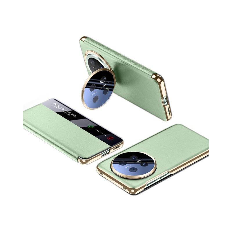 

Suitable for Huawei Mate70pro Mobile Phone Case Lens Bracket Huawei All-inclusive 70 Smart Window Por Men s Leather Case Huawei Mate 70