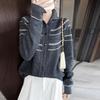 Women's High-Neck Wool Cardigan: New Autumn/Winter Style, Warm, Loose, Slimming, Versatile Knit Sweater Coat.