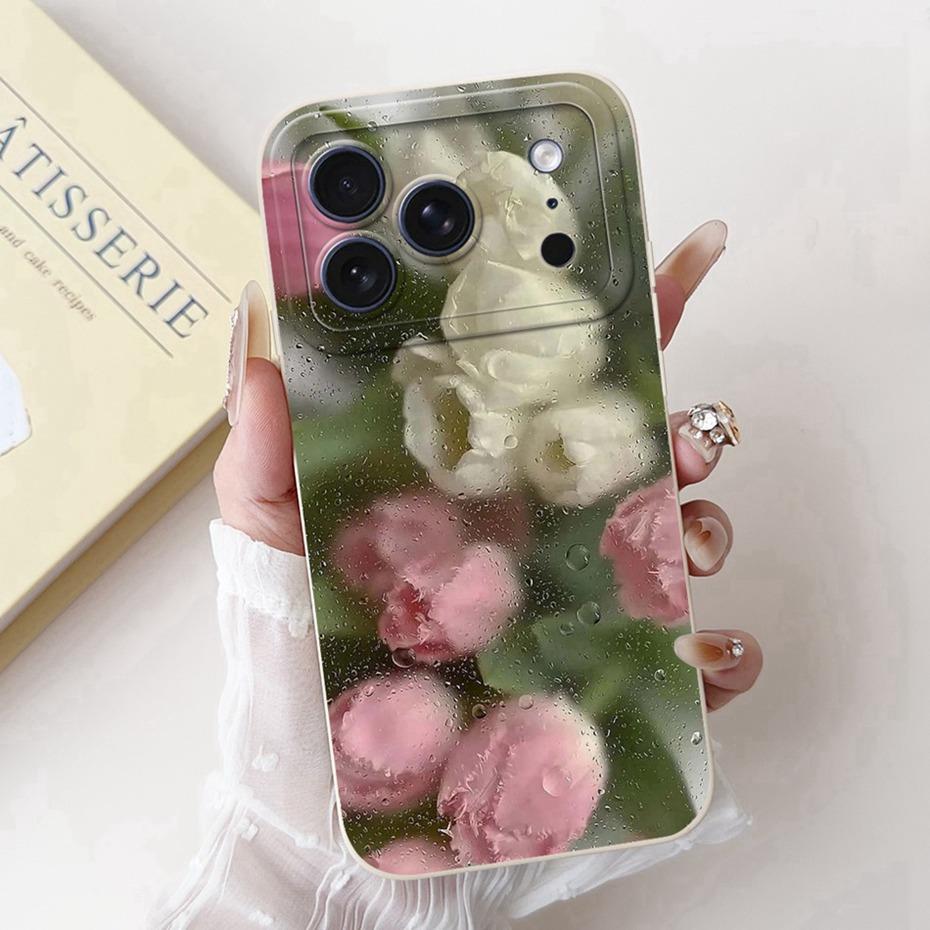 Beautiful Floral Phone Case For iPhone 17 Pro Max 17 Air Soft Silicone Shockproof Cases For iPhone17 17Pro 17Air Cover Bumpers