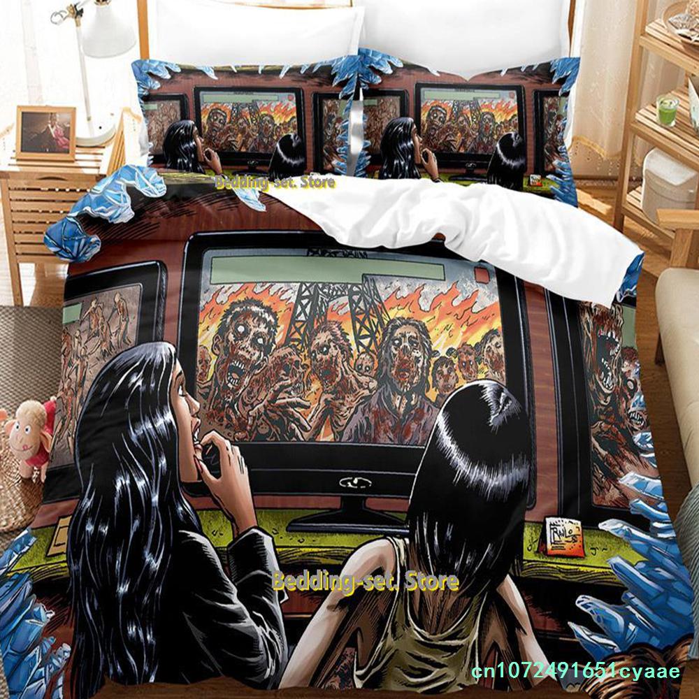 Comics Extinction Parade Bedding Set Cartoon Anime Three-Piece Set Adult Kid Bedroom Duvetcover Sets Lenol De Cama Casal