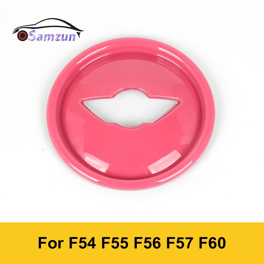 

Для MINI Cooper F55 F56 F57 Countryman F60 F54 автомобильный руль, центральная крышка, панель, Стайлинг, наклейка для салона автомобиля розовый