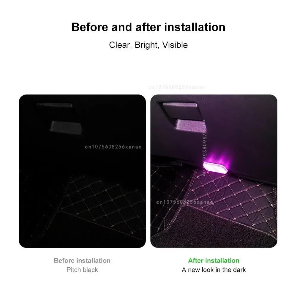 LED Car Mini Touch Light USB Charging Portable Auto Roof Ceiling Reading Night  Lamp Wireless Magnetic Decoration Ambinet Light