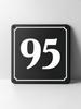 Metal House Number Sign, Black White Contrast, Outdoor Wall Decor for Home Street