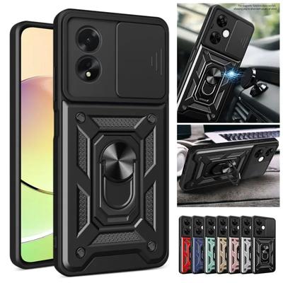 Armor Case For OPPO RENO 12 11 Pro Realme GT 6T 5G C65 C67 C63 C53 A79 A78 A58 A60 Cover With Ring Magnetic Holder Coque Fundas