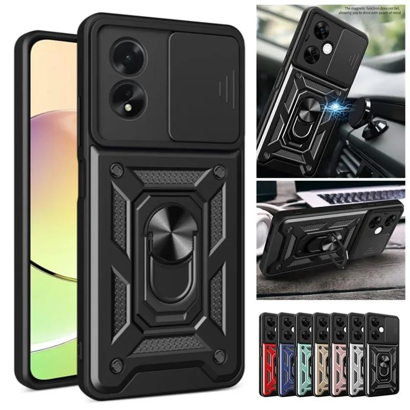 

Armor Case For OPPO RENO 12 11 Pro Realme GT 6T 5G C65 C67 C63 C53 A79 A78 A58 A60 Cover With Ring Magnetic Holder Coque Fundas For Reno12 F 5G синій