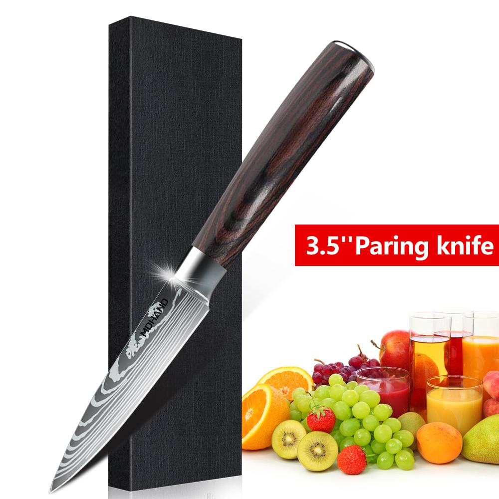 

ZENG 3.5 Inch 7CR17 Stainless Steel Paring Knife Utility Vegetable Fruit Knife Cooking Tools Professional Kitchen Knives 3.5 inch