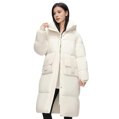 Baumwollgepolsterte Jacke Damen Lang Überknie Neu Baumwollgepolsterte Jacke Verdickt Koreanische Version Locker Kapuzenpullover Winter Joker Baumwollgepolsterte Jacke.