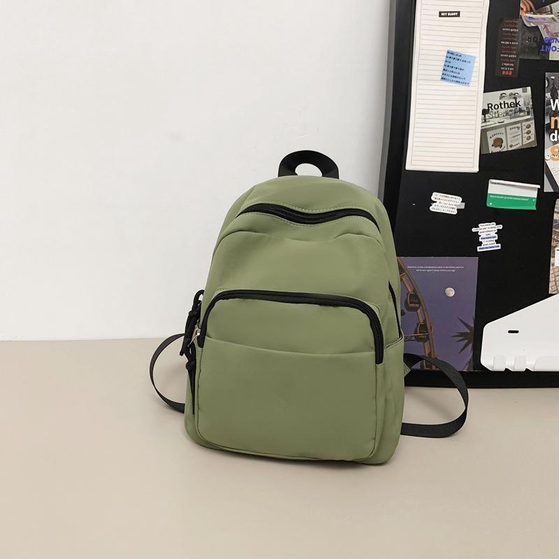 

School bag style school bag female simple student retro nylon popular casual backpack backpack female Single package