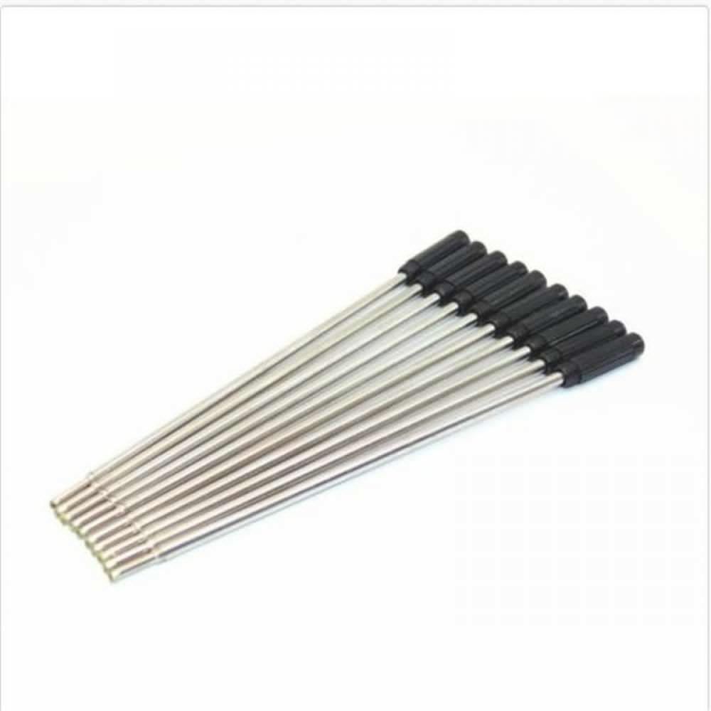 High Quality Cross Style 10Pcs 0.7mm Ballpoint Pen ink Refills Suit - Black/Blue чёрный