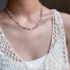 Meier Summer dopamine niche light luxury retro necklace beaded super fairy clavicle chain necklace
