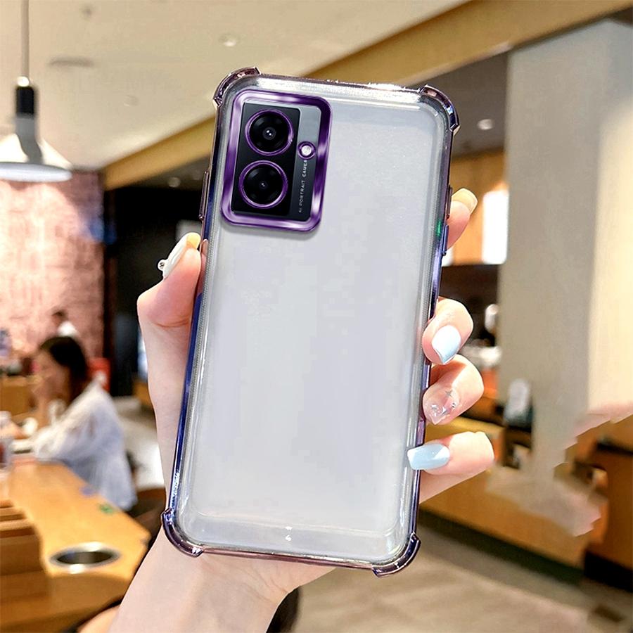 Nárazuvzdorné pouzdro na objektiv pro Motorola Moto G20 G82 5G G72 G75 G84 G04 G24 E14 G34 G22 G53 E13 G14 E15 G05 G60 Pokovený silikonový kryt