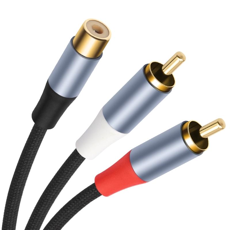 Y Adapters 1 RCAs (Female) To 2 RCAs (Male) Stereo Sound Y Adapters Subwoofer Cable 1 Female To 2 Male Y Splitter Connectors