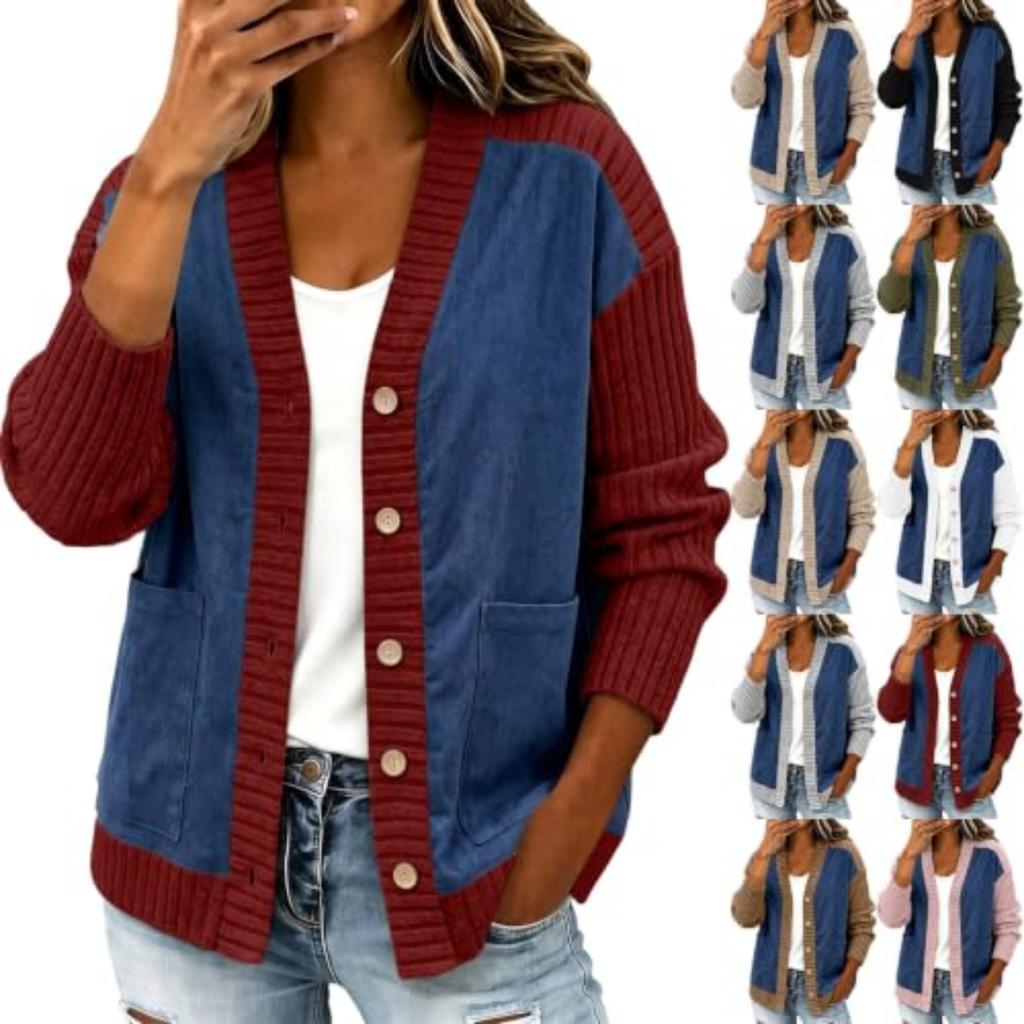 Women's Casual Loose Fit Patchwork Jacket