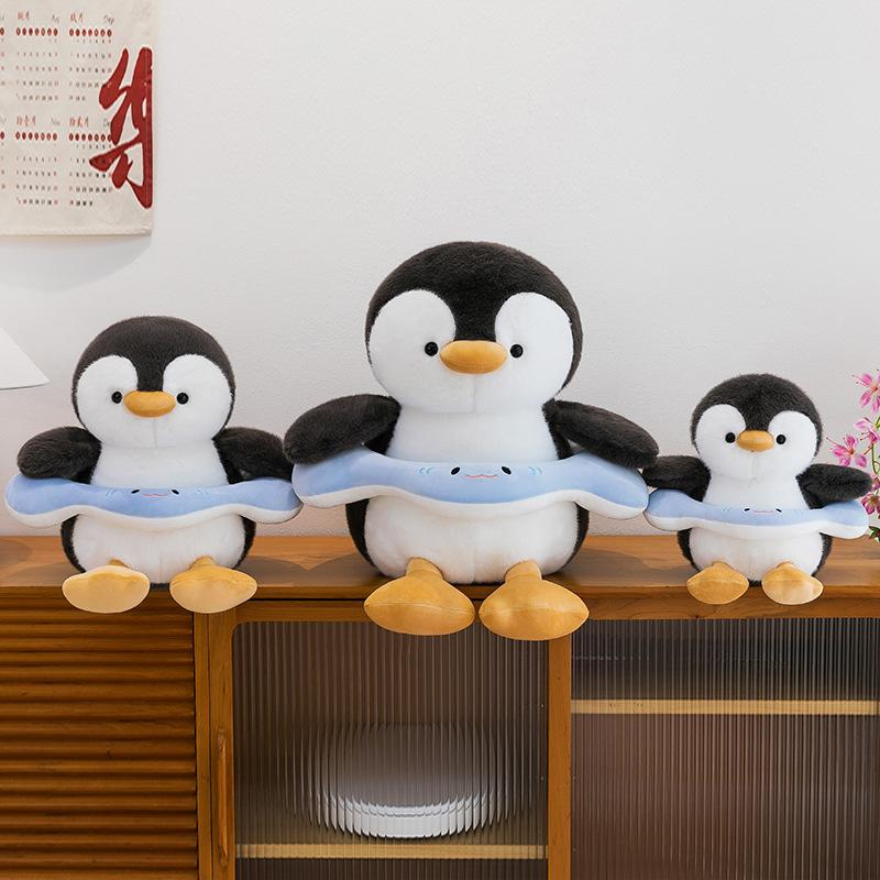 Ray swimming ring penguin doll throw pillow aquarium souvenir surrounding plush toy gift