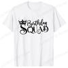 Birthday Squad Queen Tshirt for Women Besties Birthday Party Crew Graphic Yk Tops Short Sleeve Tees FeUnisex Aesthetic Clothing