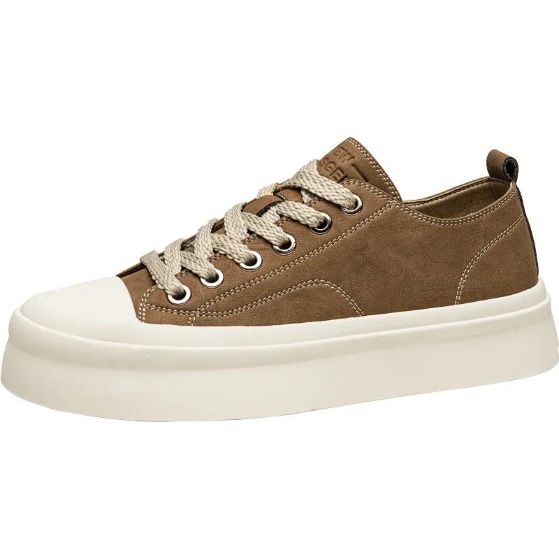 

Модные итальянские мужские повседневные кожаные туфли на плоской подошве, классические туфли на шнуровке из натуральной кожи, вулканизированные туфли, удобные для ходьбы, оксфорды 44 кофейный