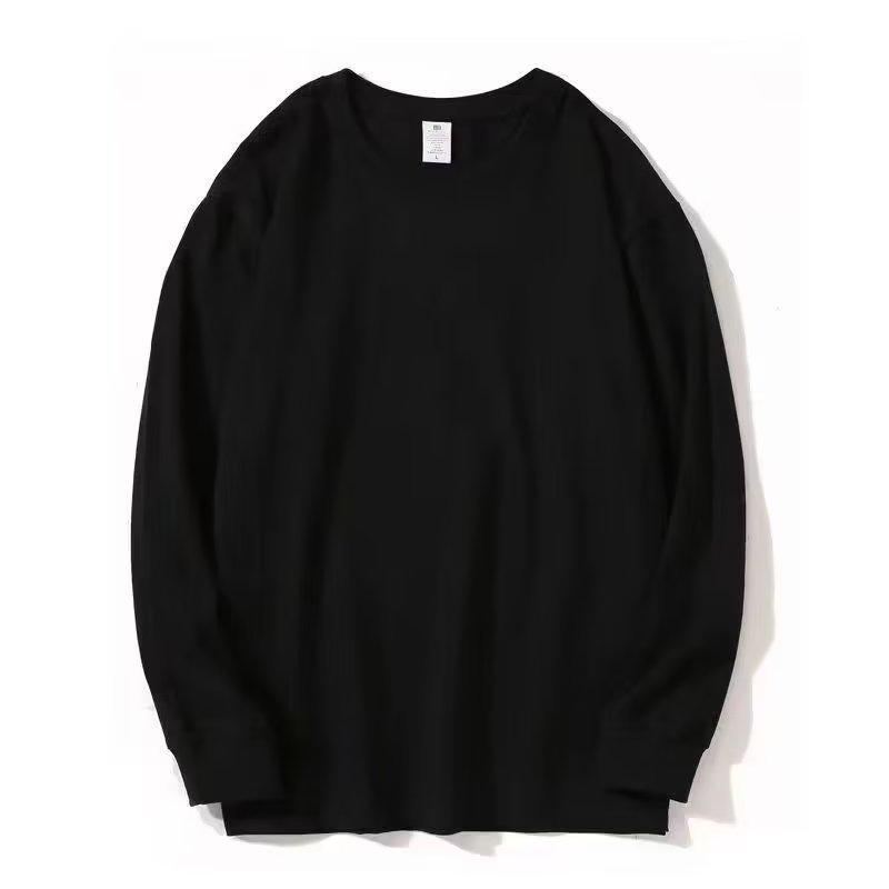 

Мужской толстовка с круглым вырезом, тяжелый вес - Модная весенне-осенняя модель с длинным рукавом, свободного кроя, для подростков 3XL чёрный