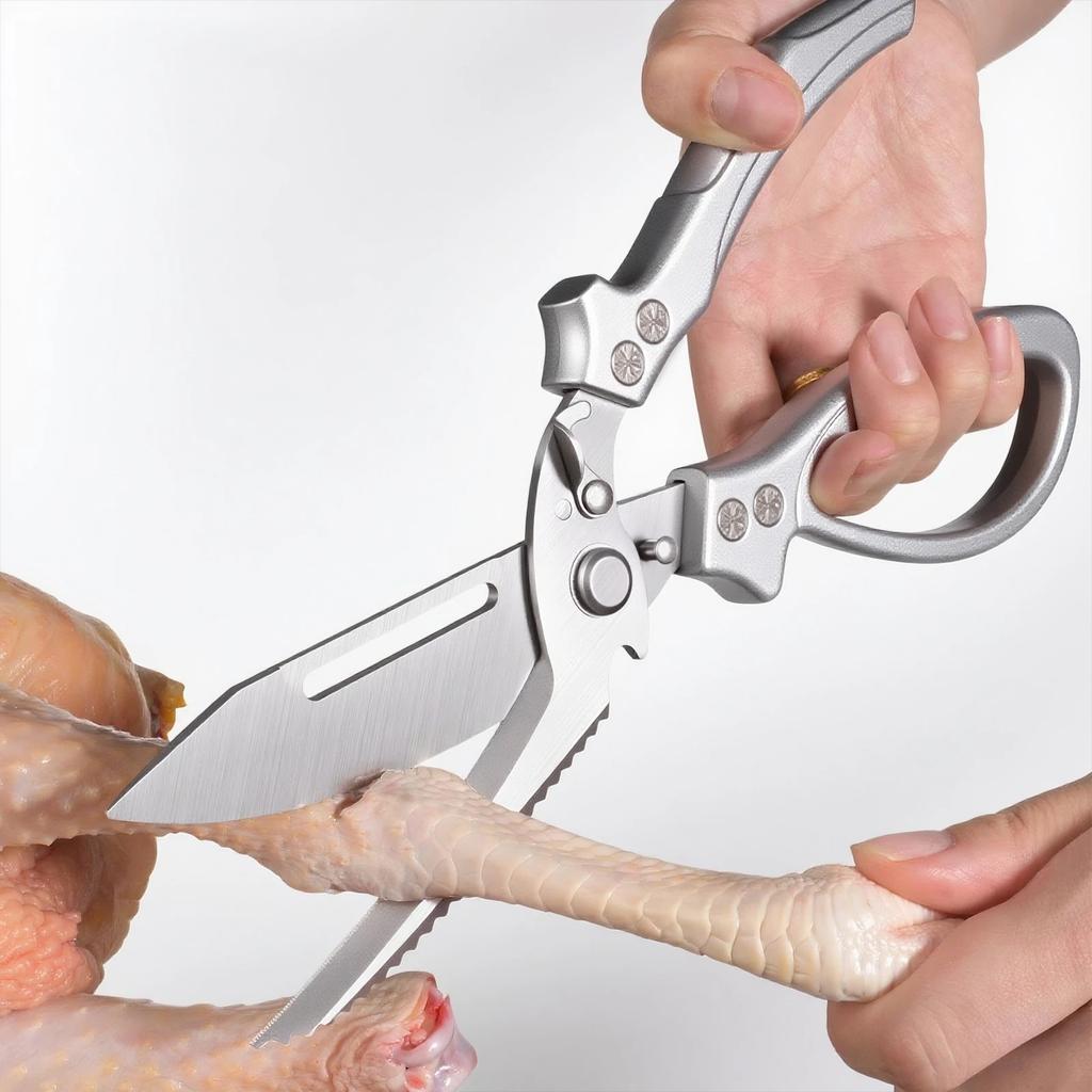 2026 New Kitchen Strong Scissors Sharp Stainless Steel Scissors BBQ Scissors Household Chicken Bone Scissors, Steak Scissors