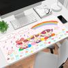 1Pc Rainbow Friends Parade Gaming Mouse Pad Keyboard Desk Mat Non-slip Rubber Lock Edge Waterproof Computer Mousepad for Office Home Decor Ey123