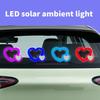 Heart Shaped Solar Powered Glow Lights For Car Dashboard Decoration Featuring Cordless Design And Multiple Modes