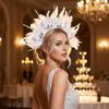 Retro Peacock Feather Headband Creative Hair Hoop Peacock Headwear  Party Hair Accessory