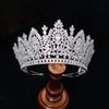 High Quality Bridal Tall Hair Crown Fine Sparkling CZ Zirconia Princess Tiara Jewelry for Noble Lady Party Gift