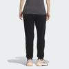 Adidas Fleece Joggers Solid Color Logo Outdoor Thickened Tapered Knit Sports Pants Women Bottoms Black IL9005