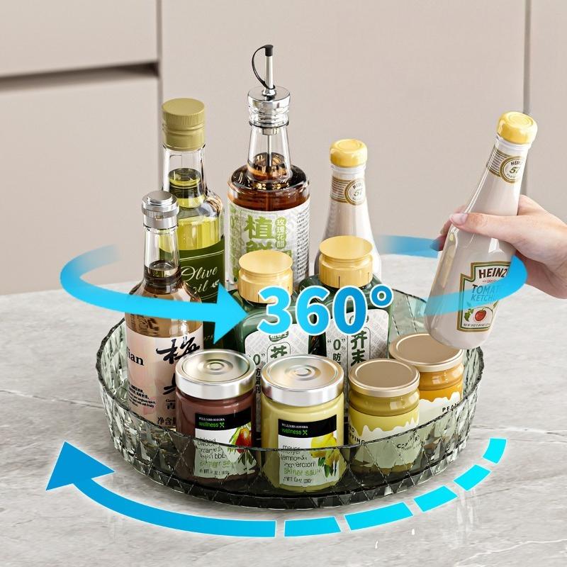 Rotating Cosmetic Storage Box with Multiple Functions - Home Seasoning and Condiment Storage Rack - Kitchen Storage Stand