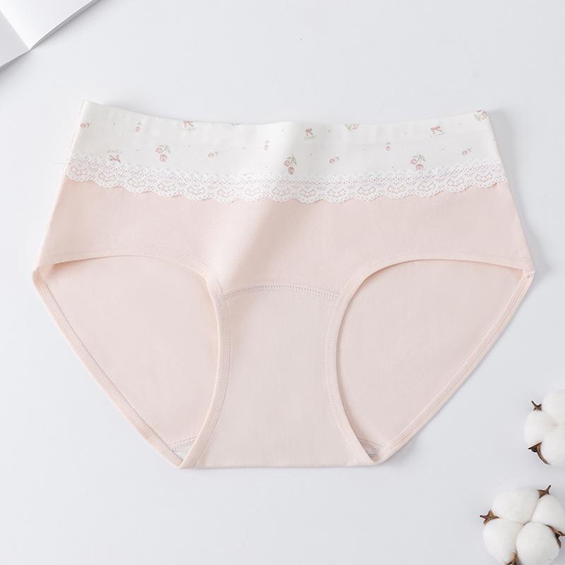 

Plus Size Girls Spring and Autumn Cotton Grade 10A Antibacterial Cotton Extended Crotch Triangle Briefs XXL рожевий